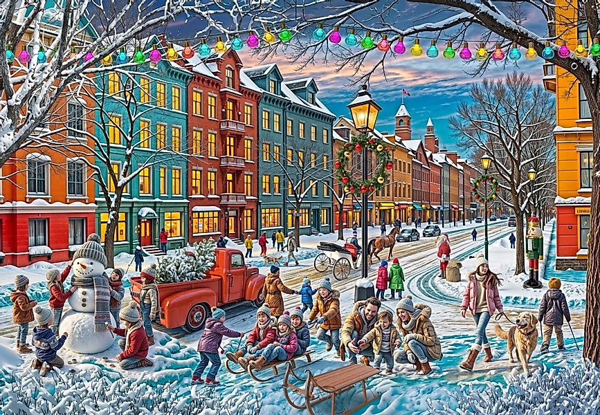 Bluebird Puzzle Puzzle Warten auf Weihnachten, Puzzleteile günstig online kaufen