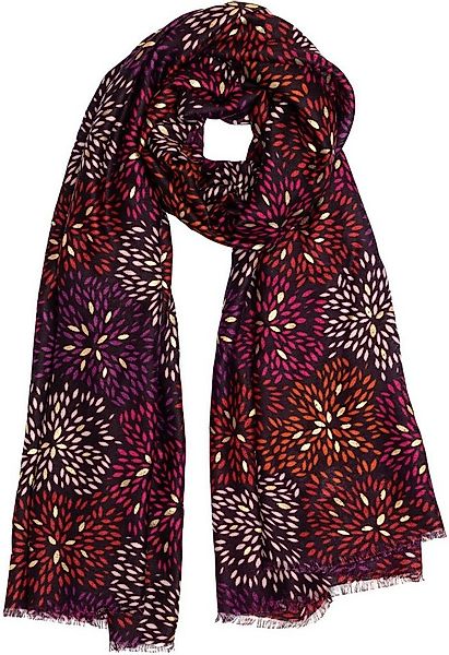 Caspar Modeschal SC517 Damen Schal mit stylish floralem Print und goldenen günstig online kaufen