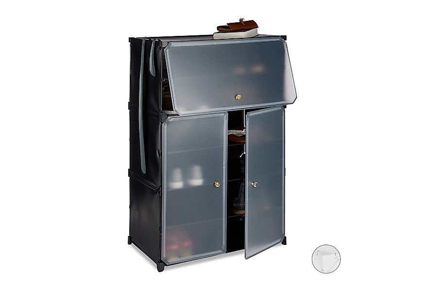 relaxdays Schuhschrank Kunststoff schwarz günstig online kaufen
