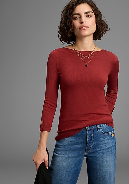Laura Scott 3/4 Arm-Pullover mit Knopfdetail günstig online kaufen