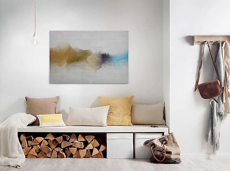 Bricoflor Aquarell Wandbild Modern Skandinavisches Leinwandbild Mit Wasserf günstig online kaufen