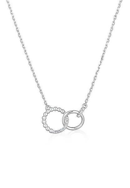 Elli Kette mit Anhänger Ringe Infinity Kristalle Silberfarben für Damen günstig online kaufen