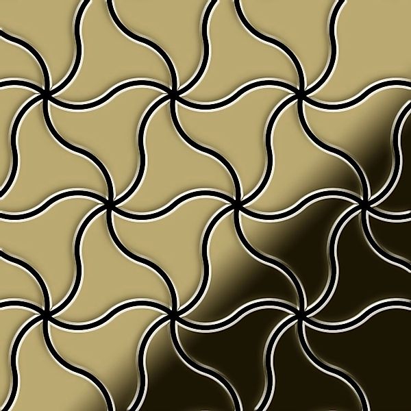 ALLOY Mosaik Fliese Massiv Metall Messing Gewalzt Gold 1,6mm Stark Ninja-bm günstig online kaufen