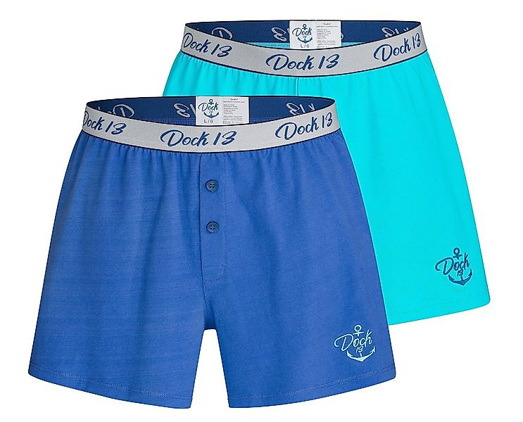 Dock13 Weiter Boxer Dock13 Männer Boxershorts (Hellblau / Dunkelblau) Mediu günstig online kaufen