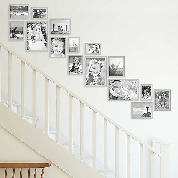 PHOTOLINI Bilderrahmen 15er Set Modern Schmal günstig online kaufen