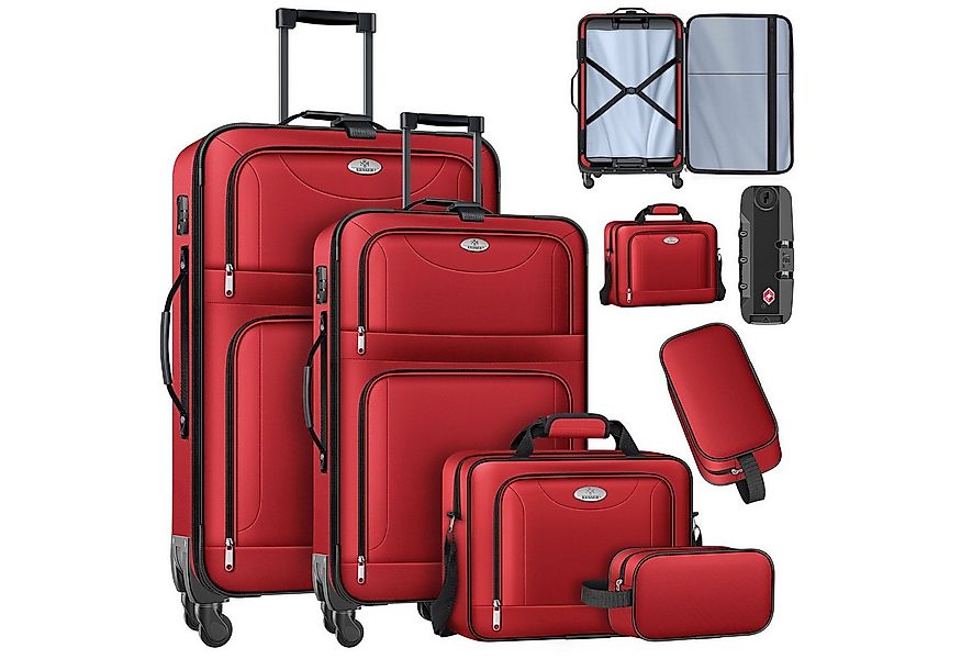 KESSER Kofferset, 4 Rollen, (4 tlg., Kosmetiktasche Handgepäck leichter Kof günstig online kaufen