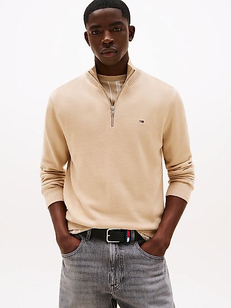 Tommy Jeans Strickpullover "TJM SLM ESS LIGHT ¼ ZIP SWTR EXT" Mit Rundhalsa günstig online kaufen