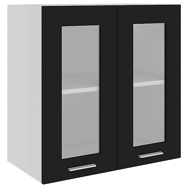 Hängeglasschrank Schwarz 60x31x60 Cm Spanplatte günstig online kaufen