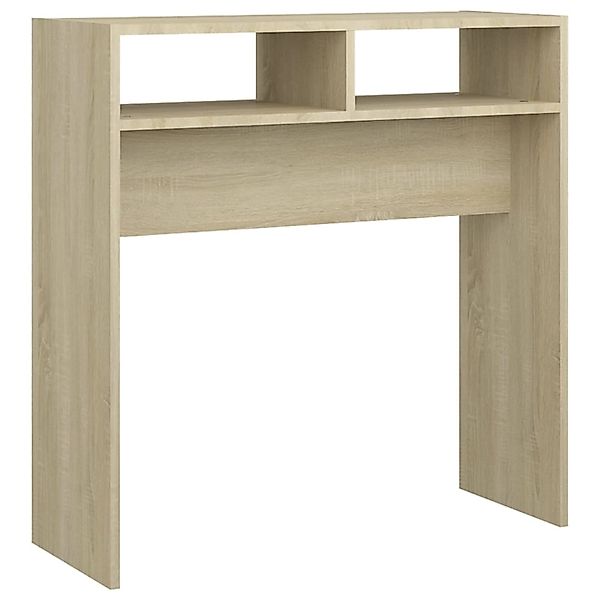 vidaXL Konsolentisch Sonoma-Eiche 78x30x80 cm Holzwerkstoff günstig online kaufen
