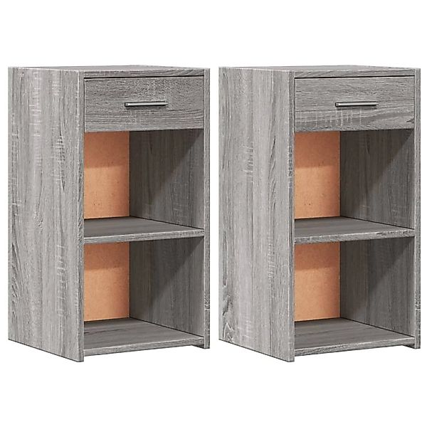 vidaXL Nachttische 2 Stk Grau Sonoma 35x34x65 cm Holzwerkstoff günstig online kaufen