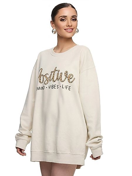 Worldclassca Sweatshirt Worldclassca Oversized Sweatshirt POSITIVE Print La günstig online kaufen