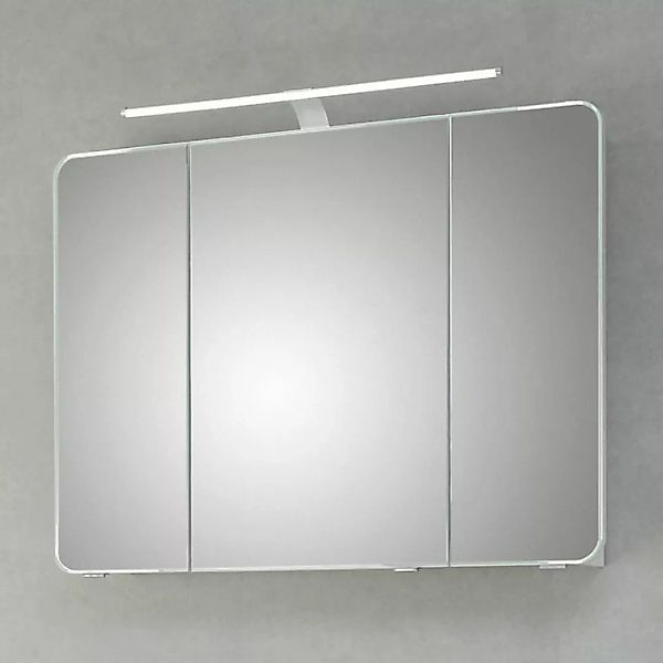 Lomadox Spiegelschrank FES-4005-66 Badezimmer 3 Türen Korpus Lack Steingrau günstig online kaufen