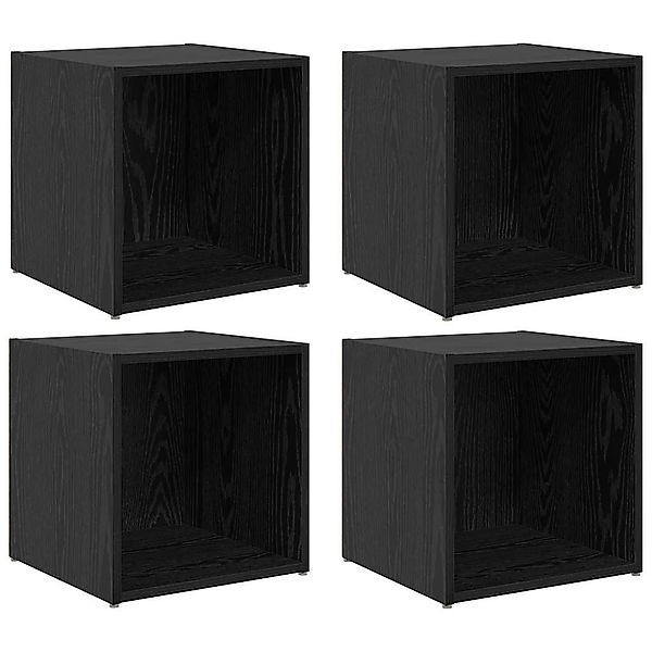 vidaXL TV-Schrank TV-Schränk 4 pcs Schwarz günstig online kaufen