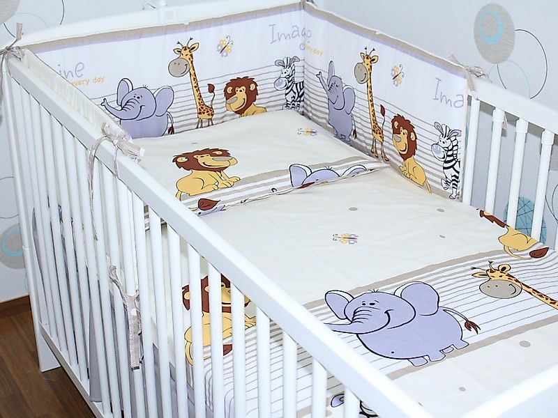 Primawela Babybettwäsche Baby Bettset- 6 teiliges Set mit Vollstoff Himmel günstig online kaufen