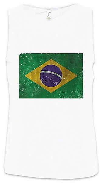 Urban Backwoods Tanktop Brazil Flag Vintage Logo Ärmelloses T-Shirt Brasil günstig online kaufen
