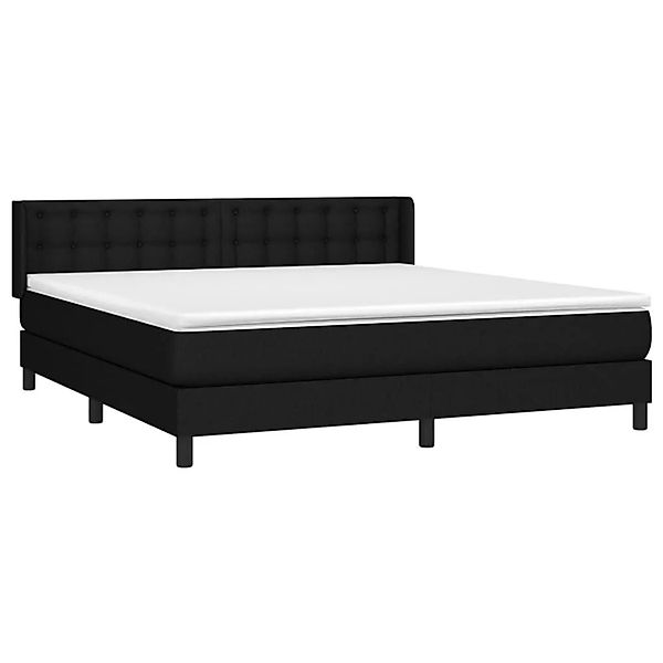 vidaXL Boxspringbett mit Matratze Schwarz 180x200 cm Stoff 3130051 günstig online kaufen