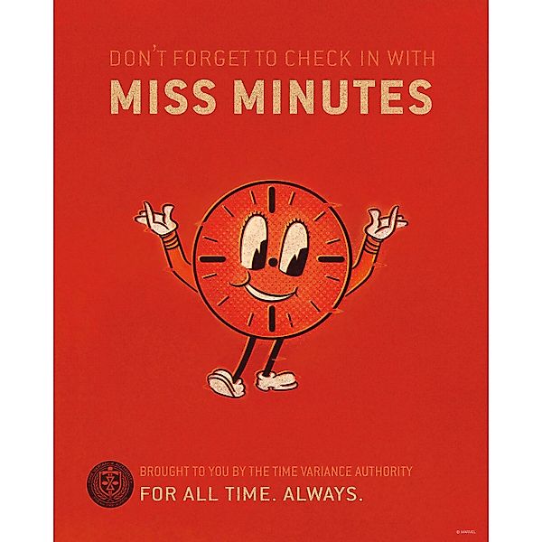 Komar Wandbild "Loki Miss Minutes" Disney Set, 1 Stk. tlg. 40 x 50 cm (Brei günstig online kaufen