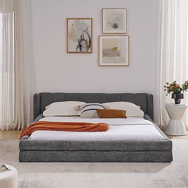 REDOM Polsterbett mit Chenille-Bezug und minimalistisches günstig online kaufen