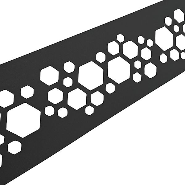 zaunzu Sichtschutz PREMIUM Dekor Hexagon Einzelstreifen Anthrazit 2,55m günstig online kaufen