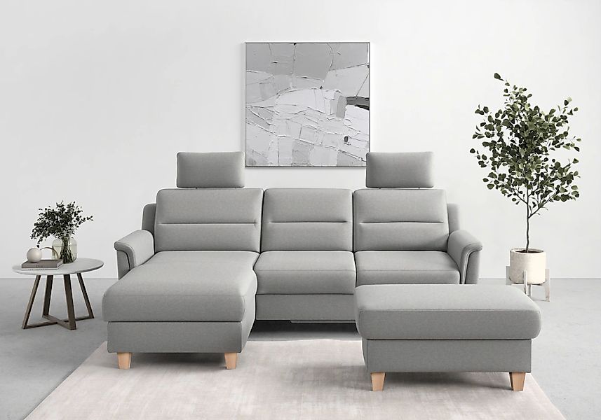 sit&more Ecksofa "Farö L-Form", inklusive Federkern, wahlweise mit Bettfunk günstig online kaufen