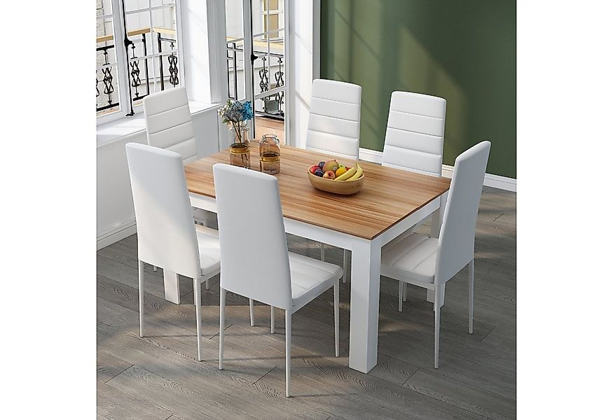 Mondeer Essgruppe Esszimmergruppe (Set, 7-tlg), Spanplatte & Lederimitat, Z günstig online kaufen