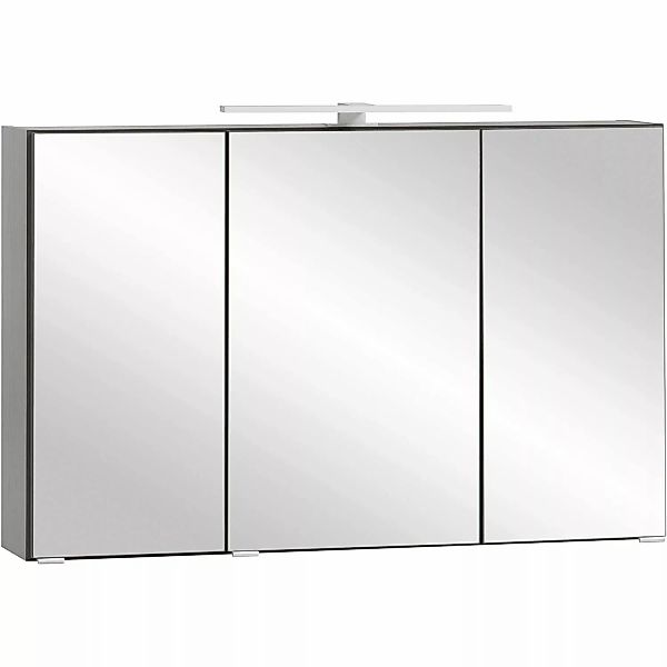 Held Möbel 3D-Spiegelschrank Trient 100 cm Graphitgrau günstig online kaufen