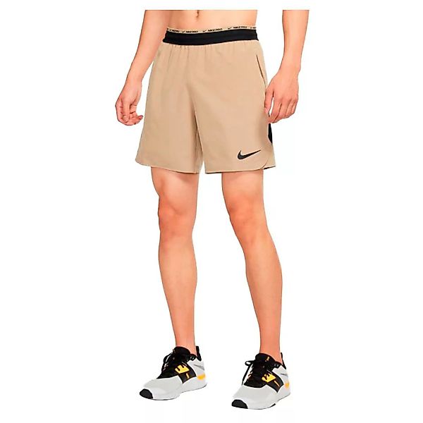 Nike Pro Dri Fit Flex Rep Shorts Hosen XL Khaki / Black günstig online kaufen