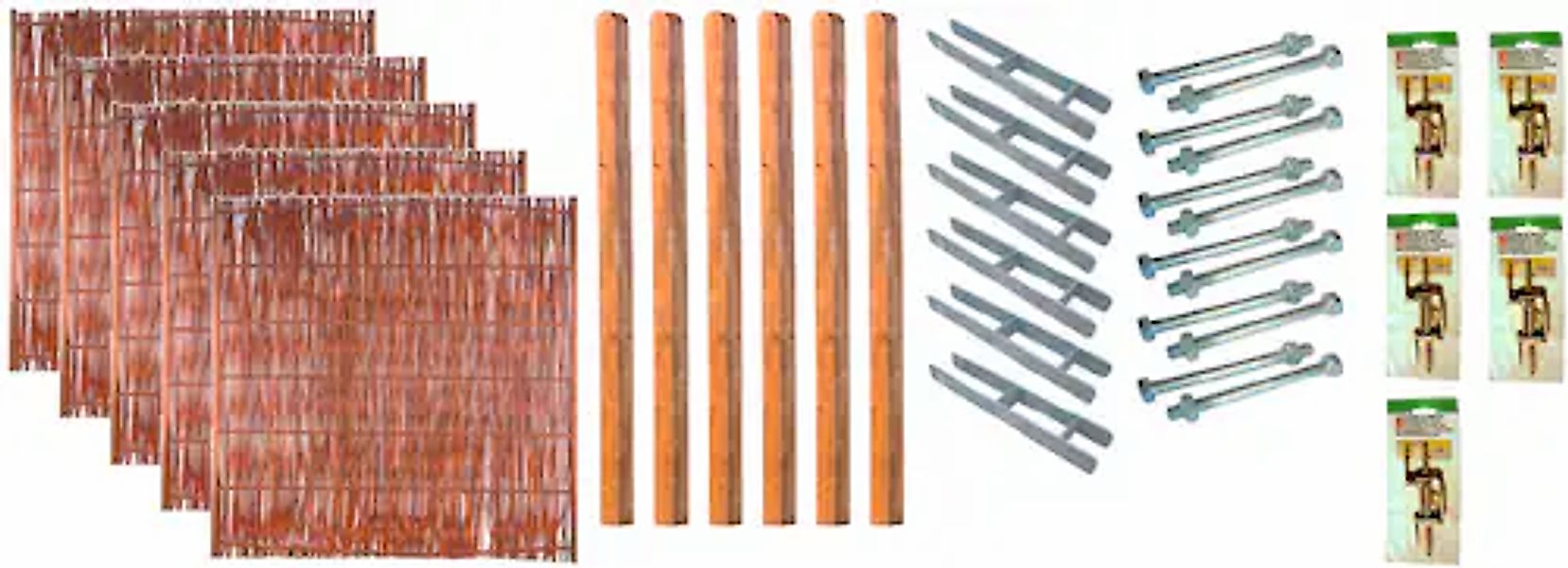 Tetzner & Jentzsch Weidenzaun »Fontana 3« 5 Elemente, LxH: 954x180 cm günstig online kaufen