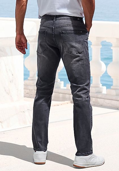 John Devin 5-Pocket-Jeans "Straight-fit Jeans", aus elastischer Denim-Quali günstig online kaufen