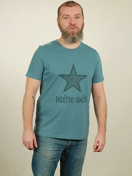 T-shirt Herren - Star - Light Blue günstig online kaufen
