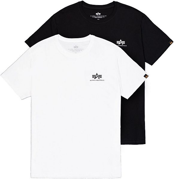 Alpha Industries Rundhalsshirt Basic T Small Logo 2 Pack (Set, 2-tlg) günstig online kaufen