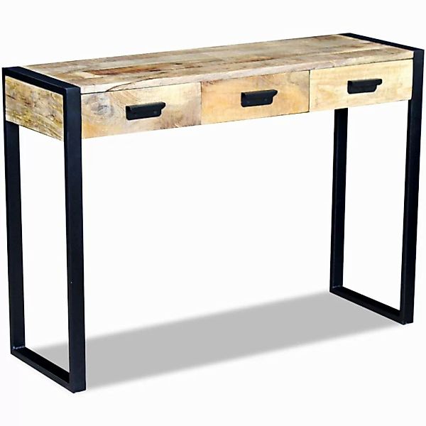 Konsolentisch Mit 3 Schubladen Mangoholz Massiv 110x35x78 Cm günstig online kaufen