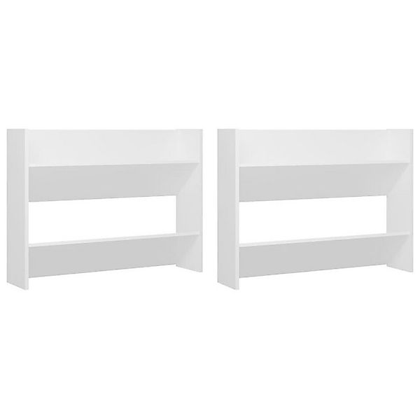 vidaXL Schuhschrank Wand-Schuhschränke 2 Stk Weiß 80x18x60 cm Spanplatte günstig online kaufen