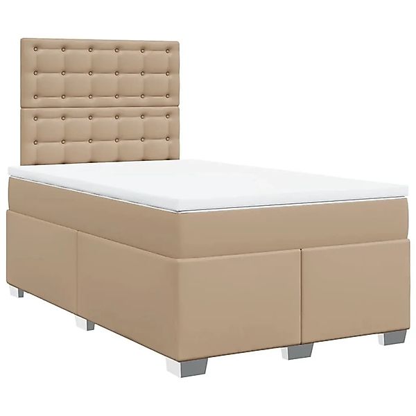 vidaXL Boxspringbett Matratze Cappuccino-Braun 120x190 cm Kunstleder 329301 günstig online kaufen