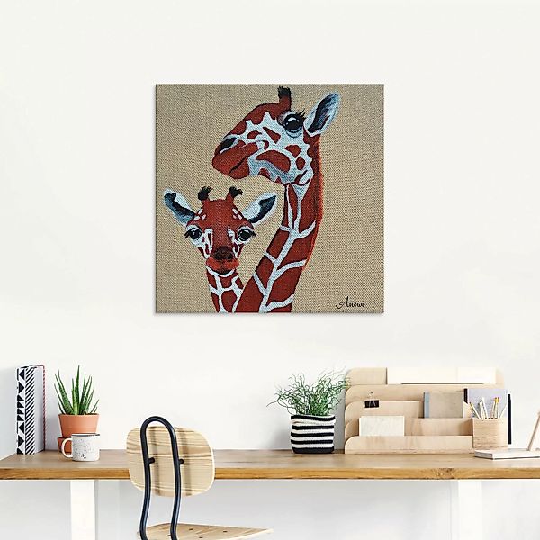 Artland Glasbild "Giraffen", Wildtiere, (1 St.) günstig online kaufen