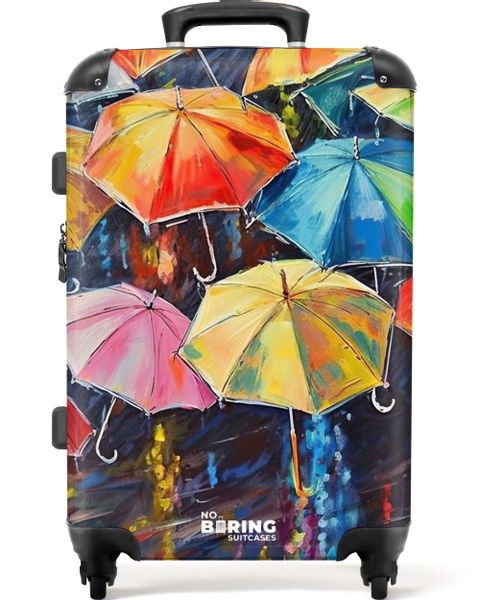 NoBoringSuitcases.com© Hartschalen-Trolley Regenschirme - Malerei - günstig online kaufen