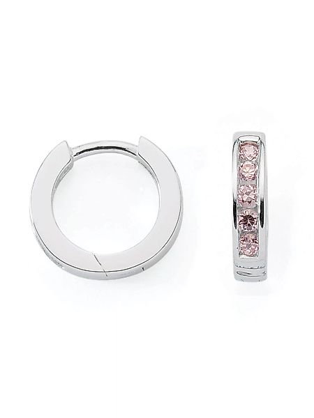 Adelia´s Paar Ohrhänger "925 Silber Ohrringe Creolen Ø 12,2 mm", mit Zirkon günstig online kaufen
