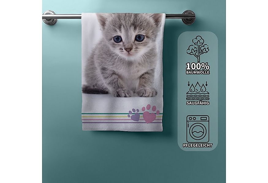 Aptex Handtücher Duschtuch Badetuch Handtuch Strandtuch mit Katze 70 x 140c günstig online kaufen