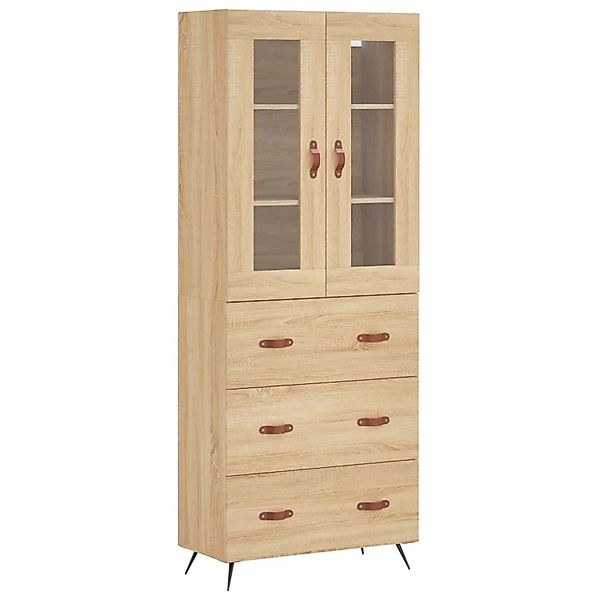 vidaXL Highboard Sonoma-Eiche 69,5x34x180 cm Holzwerkstoff 3198380 günstig online kaufen