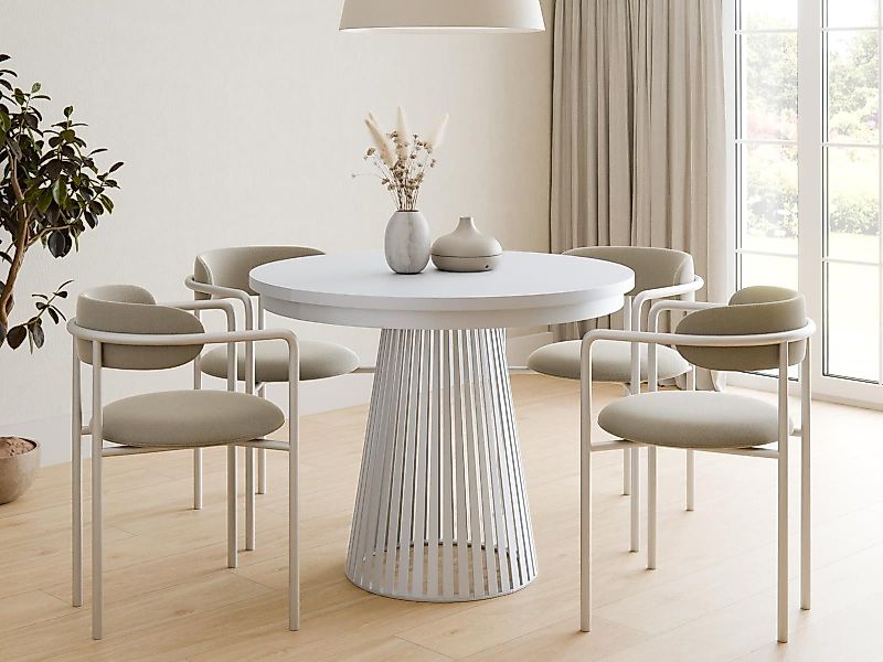 Compleo Esstisch rund Ausziehbar Ø: 120 günstig online kaufen