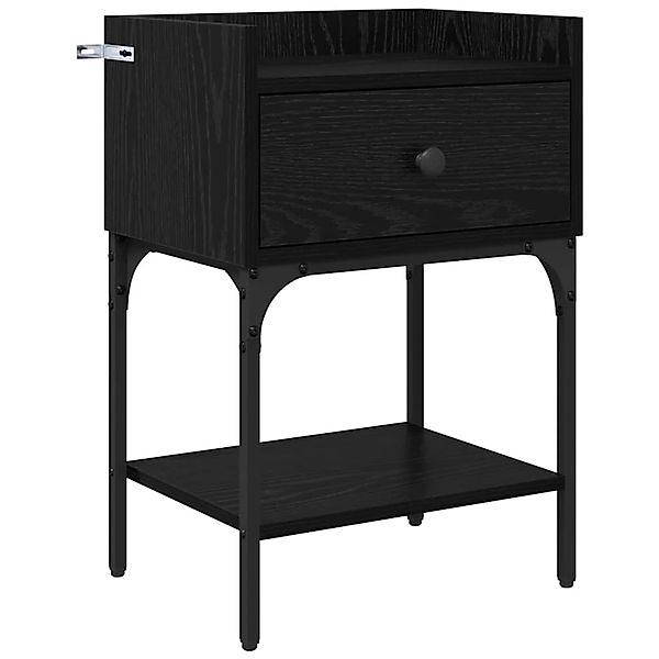 vidaXL Nachttisch Schwarz Eichen-Optik 40 x 29 x 60 cm Holzwerkstoff 881830 günstig online kaufen