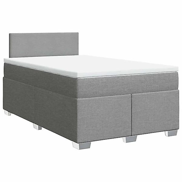 vidaXL Boxspringbett mit Matratze Hellgrau 120x190 cm Stoff 3285820 günstig online kaufen
