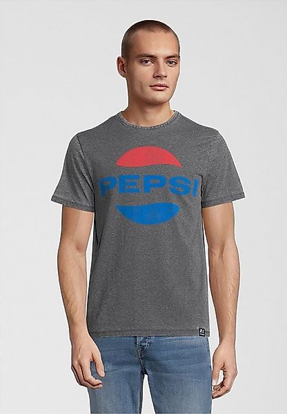 Recovered T-Shirt Pepsi Classic Oval Logo Charcoal im zeitlosen Design günstig online kaufen