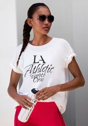 LASCANA ACTIVE T-Shirt im Oversize-Schnitt mit sportlichem Schriftzug günstig online kaufen