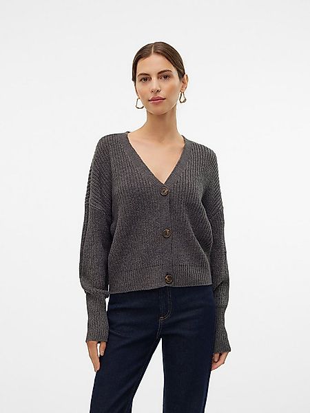 Vero Moda Strickjacke VMLEA LS V-NECK CUFF CARDIGAN NOOS Rippstrick günstig online kaufen