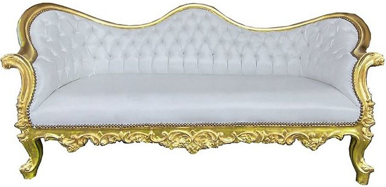 Casa Padrino Sofa Barock Sofa Vampire Weiß / Gold 200 x 75 x H. 82 cm - Han günstig online kaufen