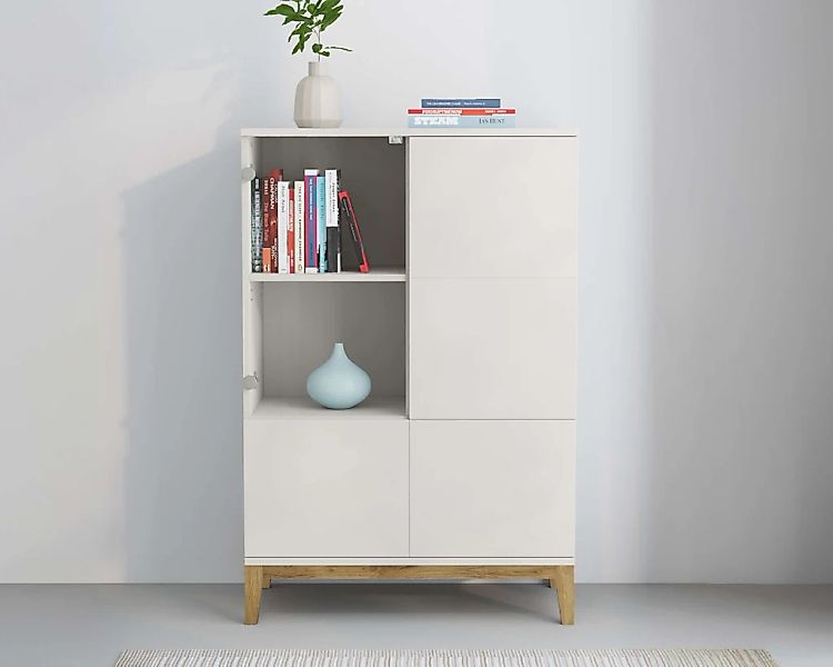 andas Highboard "Maryd" Kommode, Midischrank, m. Glas- u. Holztüren, Einleg günstig online kaufen