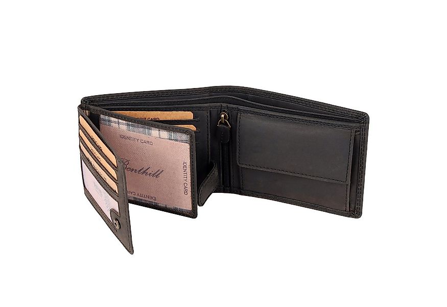 Benthill Geldbörse Herren Echt Leder Portemonnaie RFID mit vielen Kartenfäc günstig online kaufen