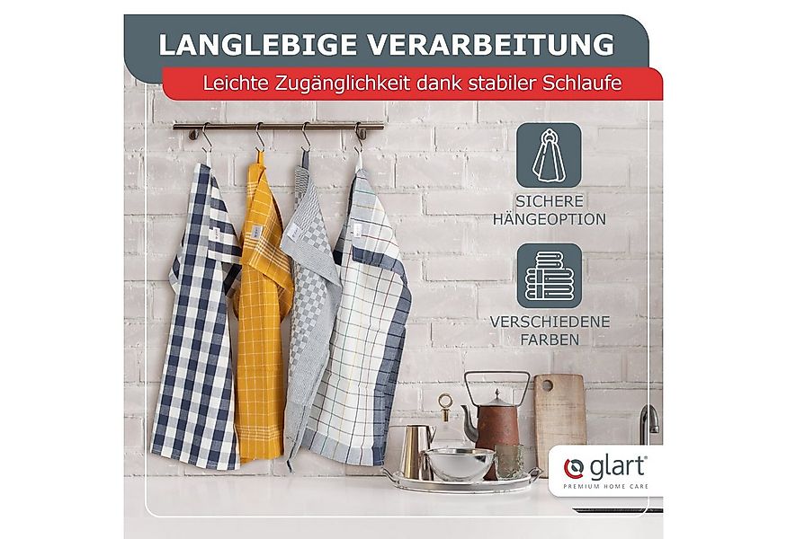 Glart Geschirrtuch 48BI2 10 St. Geschirrtücher Küchentücher 50x70 cm 100% B günstig online kaufen