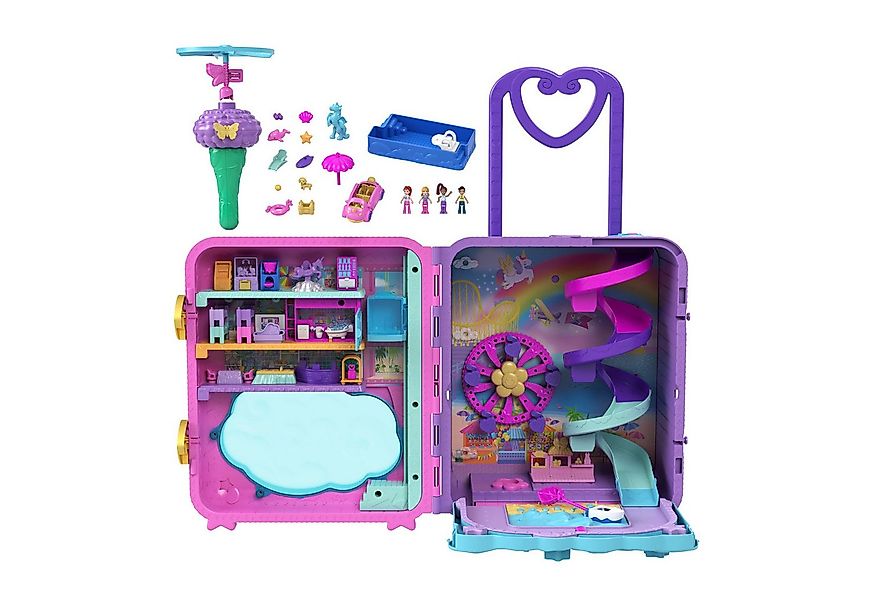 Mattel® Minipuppe Polly Pocket Urlaub im Rollkoffer - Pollyville Spielset m günstig online kaufen